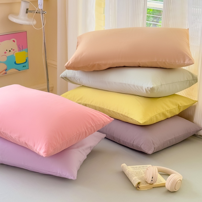 91家纺网 家纺一手货源 找家纺 2025苏东来家纺新疆全棉长绒棉磨毛枕套 M紫色单枕套（长绒棉全棉磨毛）