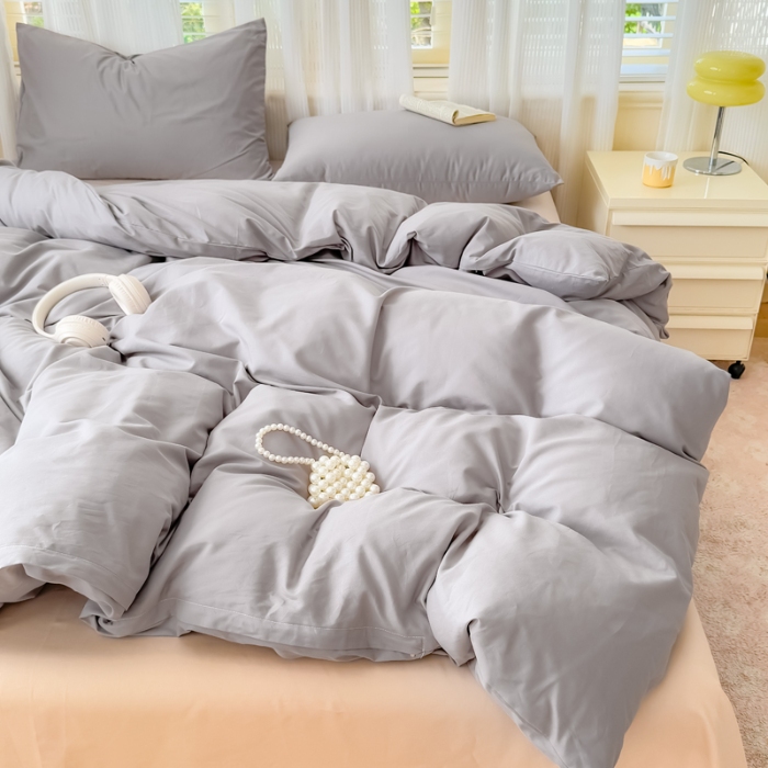 91家纺网 家纺一手货源 找家纺 2025苏东来家纺新疆全棉长绒棉100S磨毛四件套（一年四季不断货）十年不换款 M灰色+M卡其