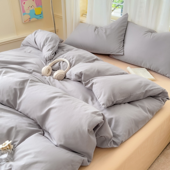 91家纺网 家纺一手货源 找家纺 2025苏东来家纺新疆全棉长绒棉100S磨毛四件套（一年四季不断货）十年不换款 M灰色+M卡其