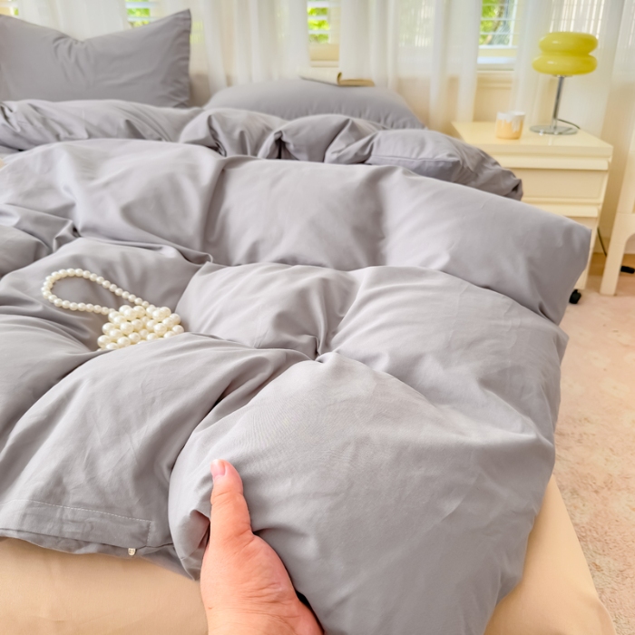 91家纺网 家纺一手货源 找家纺 2025苏东来家纺新疆全棉长绒棉100S磨毛四件套（一年四季不断货）十年不换款 M灰色+M卡其