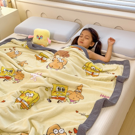 91家纺网 家纺一手货源 找家纺 （总）2025儿童毛毯双层加厚冬季北极绒小被子幼儿园午睡宝宝婴儿珊瑚绒学生毯子