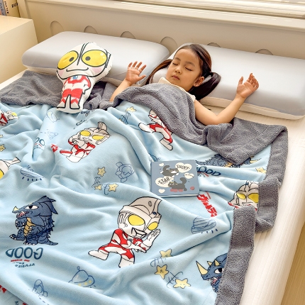 91家纺网 家纺一手货源 找家纺 （总）2025儿童毛毯双层加厚冬季北极绒小被子幼儿园午睡宝宝婴儿珊瑚绒学生毯子