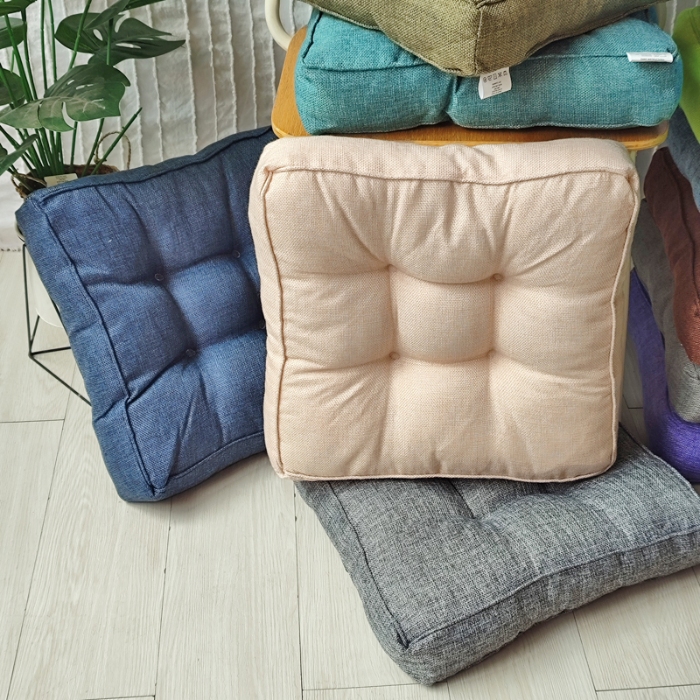 91家纺网 家纺一手货源 找家纺 （总）李帅家居 2025新款加厚立体亚麻坐垫椅子垫抱枕沙发靠垫跨境专供