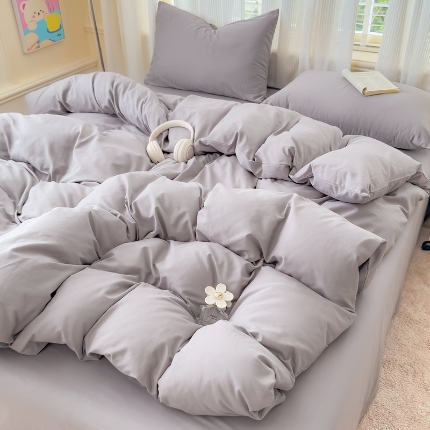 91家纺网 家纺一手货源 找家纺 （总）【苏东来】2025高端100%新疆全棉长绒棉100支磨毛纯色双拼全棉纯棉磨毛四件套单被套单床单床笠（一年四季不断货）十年不换款