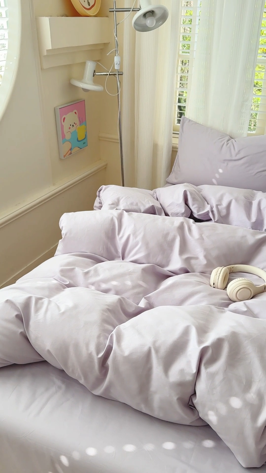 91家纺网 家纺一手货源 找家纺 【苏东来】2025高端100%新疆全棉长绒棉100支磨毛纯色双拼全棉纯棉磨毛四件套单被套单床单床笠（一年四季不断货）十年不换款 M紫色