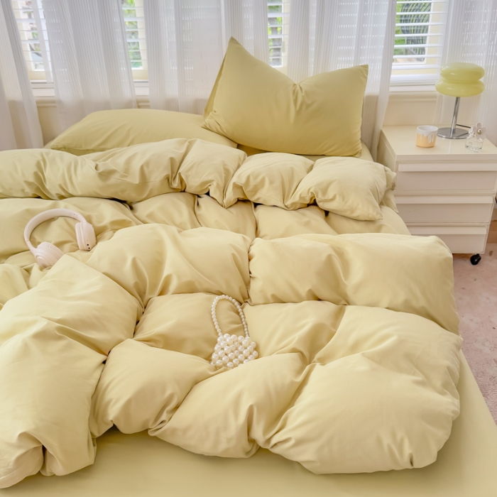 91家纺网 家纺一手货源 找家纺 【苏东来】2025高端100%新疆全棉长绒棉100支磨毛纯色双拼全棉纯棉磨毛四件套单被套单床单床笠（一年四季不断货）十年不换款 M纤维绿