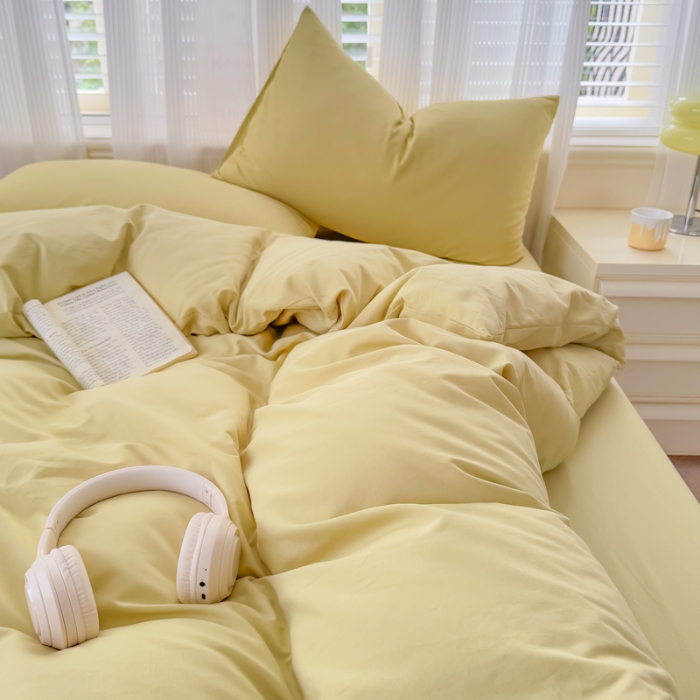 91家纺网 家纺一手货源 找家纺 【苏东来】2025高端100%新疆全棉长绒棉100支磨毛纯色双拼全棉纯棉磨毛四件套单被套单床单床笠（一年四季不断货）十年不换款 M纤维绿