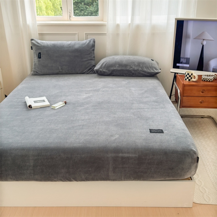 91家纺网 家纺一手货源 找家纺 （总）北欧良品 2025新款舒适保暖A类高克重牛奶绒单品床笠