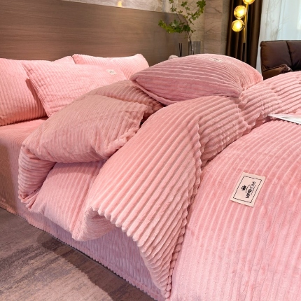 91家纺网 家纺一手货源 找家纺 （总）经年 2025新款200克双面加厚魔法绒牛奶绒四件套