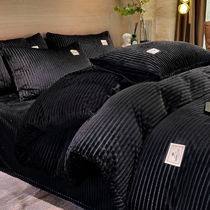 91家纺网 家纺一手货源 找家纺 （总）经年 2025新款200克双面加厚魔法绒牛奶绒四件套