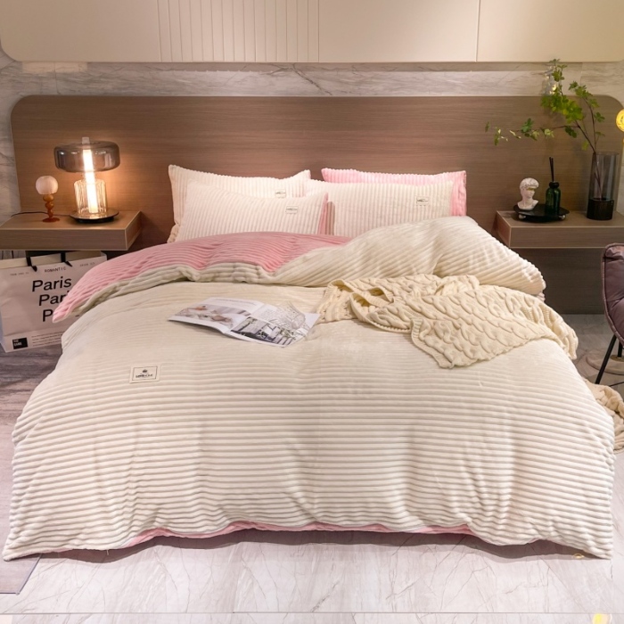 91家纺网 家纺一手货源 找家纺 （总）经年 2025新款200克双面加厚魔法绒牛奶绒四件套