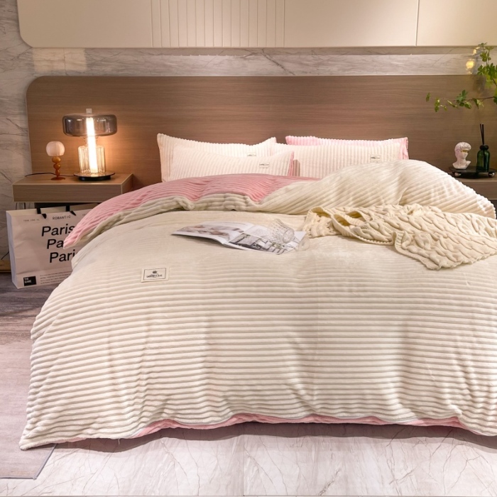 91家纺网 家纺一手货源 找家纺 （总）经年 2025新款200克双面加厚魔法绒牛奶绒四件套