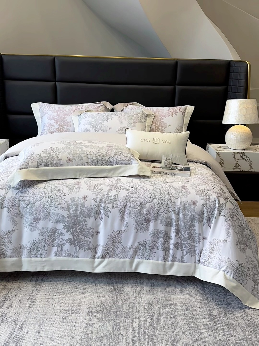 91家纺网 家纺一手货源 找家纺 高档礼盒装50*50S贡缎长绒棉数码印花四件套100%纯棉全棉床单床笠款量大价优 油画灰-斯里兰卡-A类贡缎100%长绒棉