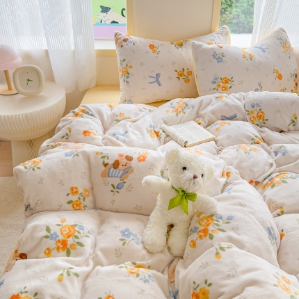 91家纺网 家纺一手货源 找家纺 （总）梦舒阳 2025牛奶绒四件套牛奶绒单被套牛奶绒床笠款四件套量大优惠