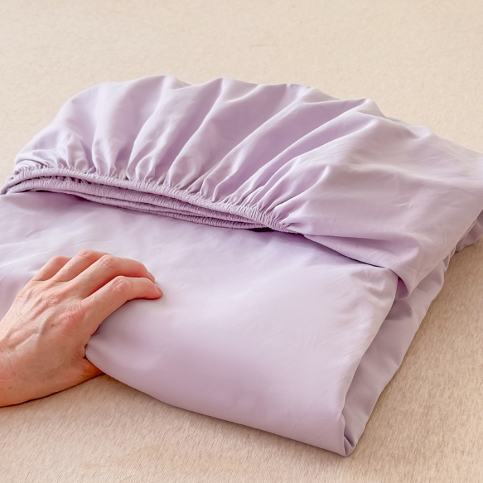 91家纺网 家纺一手货源 找家纺 【苏东来】2025高端100%新疆全棉长绒棉磨毛床笠100支纯色纯棉磨毛单品床笠单件床罩简约ins风单床笠 M紫色单床笠（长绒棉全棉磨毛）