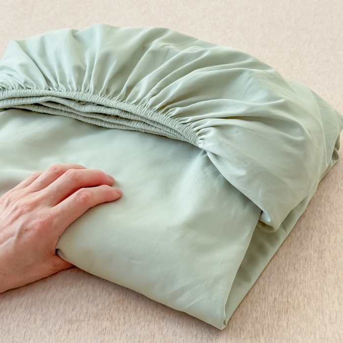 91家纺网 家纺一手货源 找家纺 【苏东来】2025高端100%新疆全棉长绒棉磨毛床笠100支纯色纯棉磨毛单品床笠单件床罩简约ins风单床笠 M水绿单床笠（长绒棉全棉磨毛）