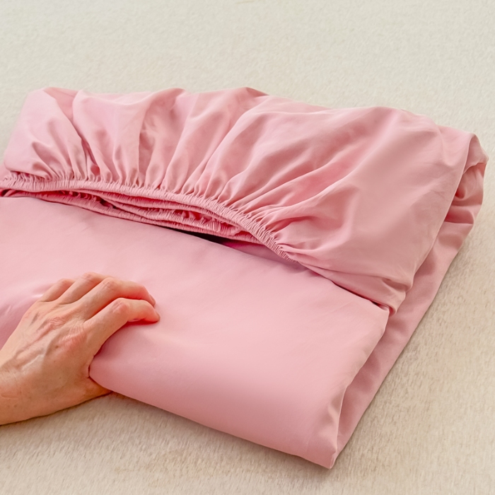 91家纺网 家纺一手货源 找家纺 【苏东来】2025高端100%新疆全棉长绒棉磨毛床笠100支纯色纯棉磨毛单品床笠单件床罩简约ins风单床笠 M粉色单床笠（长绒棉全棉磨毛）