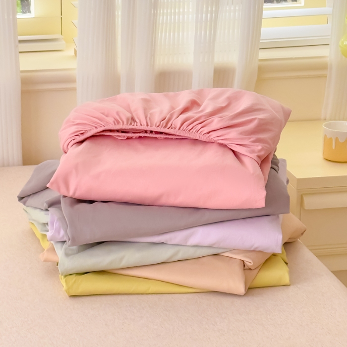 91家纺网 家纺一手货源 找家纺 【苏东来】2025高端100%新疆全棉长绒棉磨毛床笠100支纯色纯棉磨毛单品床笠单件床罩简约ins风单床笠 床笠汇总