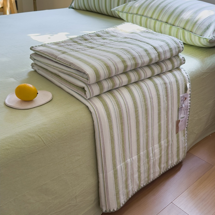 91家纺网 家纺一手货源 找家纺 （总）被窝2025春夏全棉色织水洗棉贝壳边新疆棉花夏被&四件套（提供买家秀）										