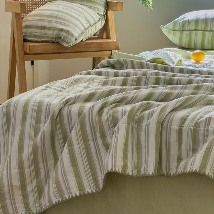 91家纺网 家纺一手货源 找家纺 （总）被窝2025春夏全棉色织水洗棉贝壳边新疆棉花夏被&四件套（提供买家秀）										