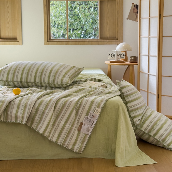 91家纺网 家纺一手货源 找家纺 （总）被窝2025春夏全棉色织水洗棉贝壳边新疆棉花夏被&四件套（提供买家秀）										