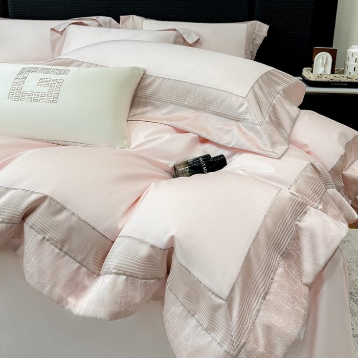 91家纺网 家纺一手货源 找家纺 （总）高档礼盒装彩金色织提花50*50S贡缎纯棉加厚磨毛四件套100%全棉