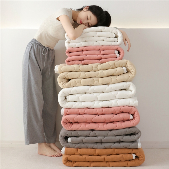 91家纺网 家纺一手货源 找家纺 （总）索弗莱家纺 2025秋冬超暖抗静电摇粒绒加厚床垫