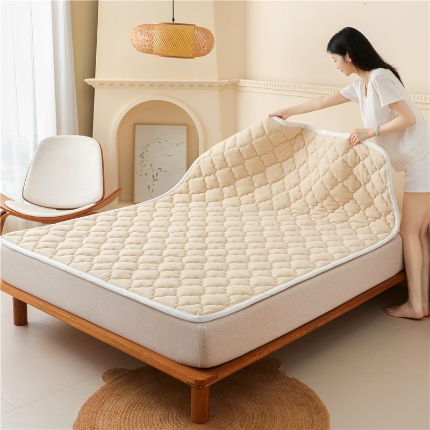 91家纺网 家纺一手货源 找家纺 （总）索弗莱家纺 2025秋冬超暖抗静电摇粒绒加厚床垫