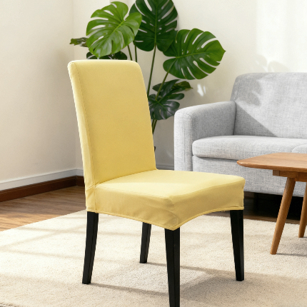 91家纺网 家纺一手货源 找家纺 弹力一体纯色薄款椅子套 饭店用椅套 酒店连体素色椅套子