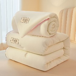 91家纺网 家纺一手货源 找家纺 （总）2026款A类针织棉大豆被芯秋冬保暖被子【有检测报告 有买家秀】,奶昔白+樱花粉,奶昔白+薄荷绿,绅士灰,奶昔白