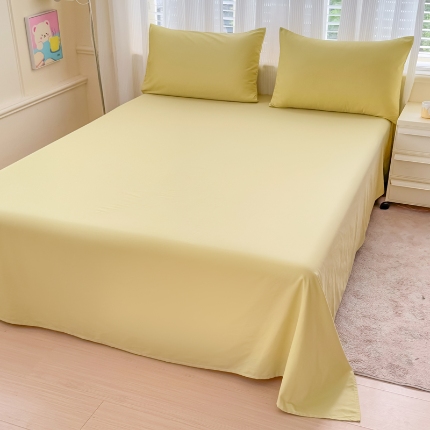 91家纺网 家纺一手货源 找家纺 （总）【苏东来】2025高端100%新疆全棉长绒棉磨毛床单纯色100支纯棉磨毛床单单品件床罩学生单双人床单（一年四季不断货）十年不换款                                 