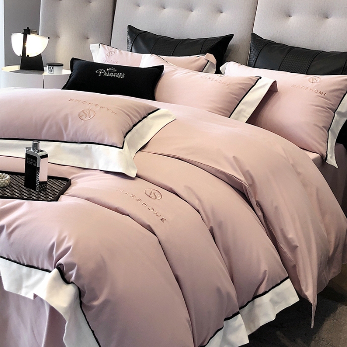 91家纺网 家纺一手货源 找家纺 （总）高档礼盒装超细旦超柔长绒棉磨毛刺绣四件套秋冬加厚100%纯棉全棉床品