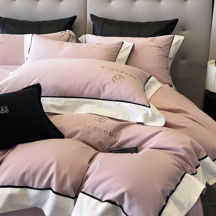 91家纺网 家纺一手货源 找家纺 （总）高档礼盒装超细旦超柔长绒棉磨毛刺绣四件套秋冬加厚100%纯棉全棉床品