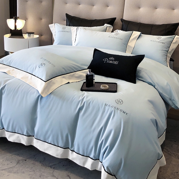 91家纺网 家纺一手货源 找家纺 （总）高档礼盒装超细旦超柔长绒棉磨毛刺绣四件套秋冬加厚100%纯棉全棉床品