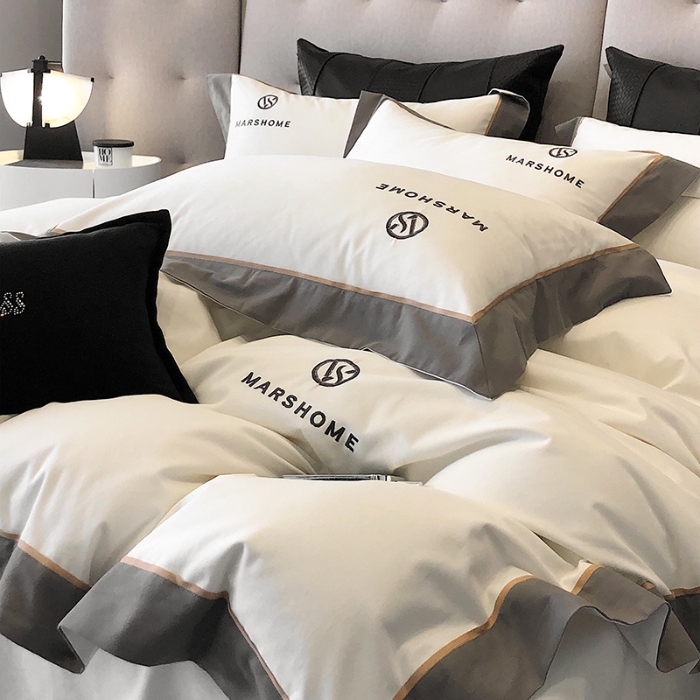 91家纺网 家纺一手货源 找家纺 （总）高档礼盒装超细旦超柔长绒棉磨毛刺绣四件套秋冬加厚100%纯棉全棉床品