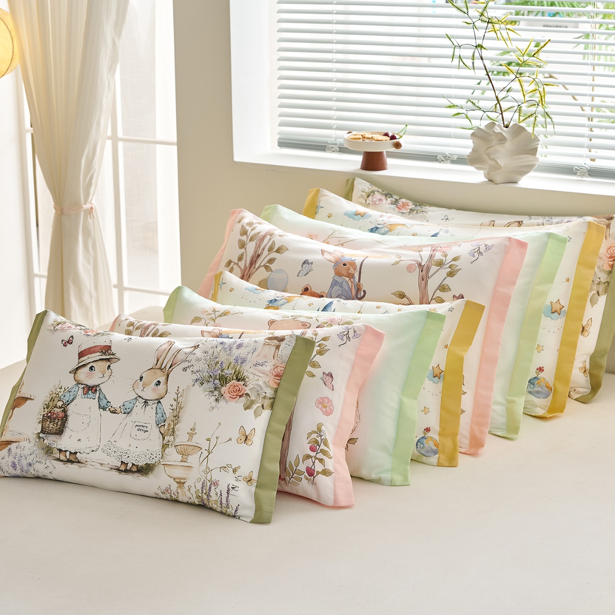 91家纺网 家纺一手货源 找家纺 （总）乐可 2025新款全棉60支儿童枕套学生枕头套