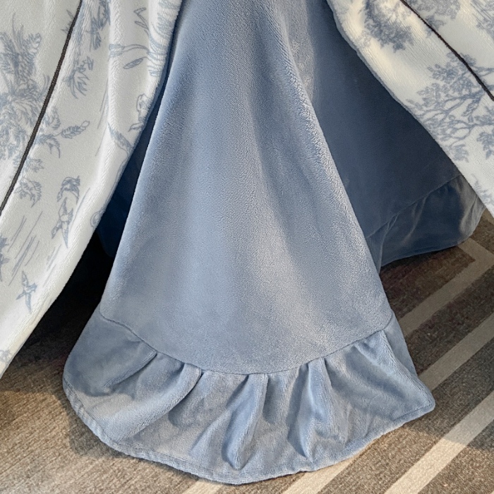 91家纺网 家纺一手货源 找家纺 （总）经年家纺  2025年新款200克水墨画工艺款牛奶绒四件套