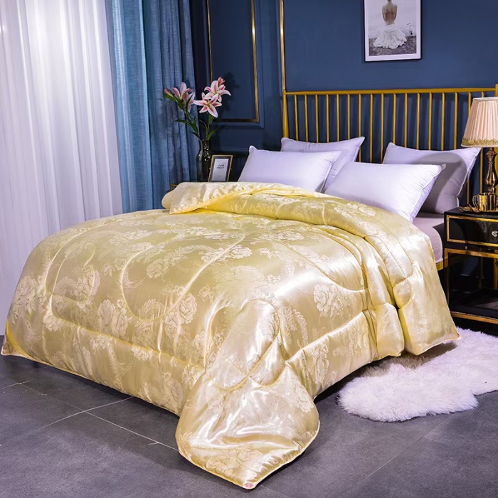 91家纺网 家纺一手货源 找家纺 (总）前程家纺 牡丹花蜘蛛花丝绸印花冬被春秋被子可定做手工订花