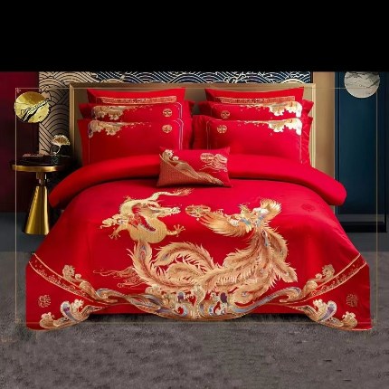 91家纺网 家纺一手货源 找家纺 梦丝语家纺婚庆四件套五件套六件套八件套10件套百支提花原版