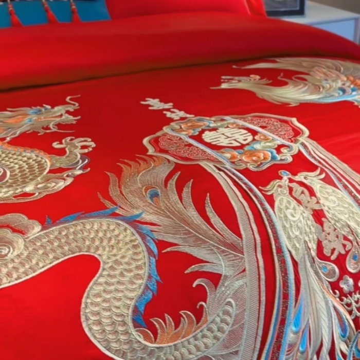 91家纺网 家纺一手货源 找家纺 梦丝语家纺婚庆四件套五件套六件套八件套10件套百支提花原版