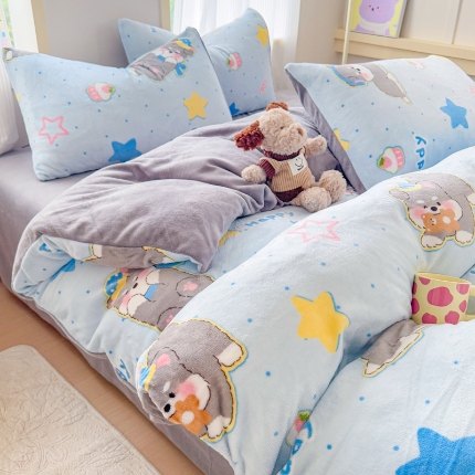 91家纺网 家纺一手货源 找家纺 2025牛奶绒四件套单被套软fufu网红爆款牛奶绒小红书推荐