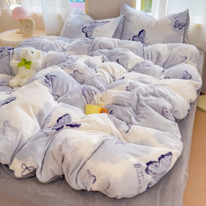 91家纺网 家纺一手货源 找家纺 2025牛奶绒四件套单被套软fufu网红爆款牛奶绒小红书推荐