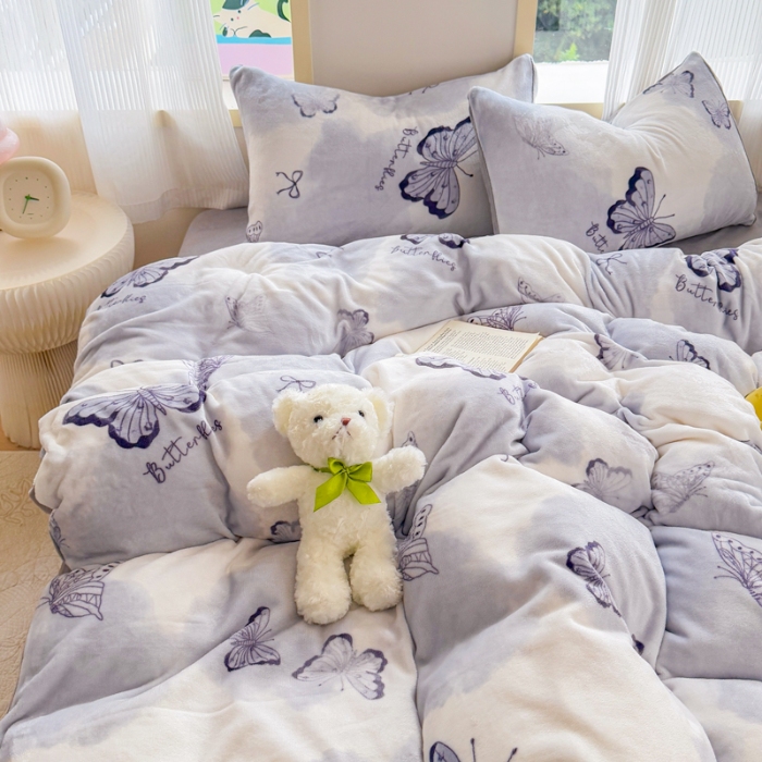 91家纺网 家纺一手货源 找家纺 2025牛奶绒四件套单被套软fufu网红爆款牛奶绒小红书推荐