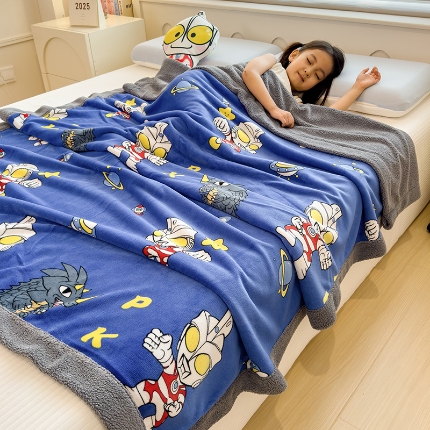 91家纺网 家纺一手货源 找家纺 （总）2025儿童毛毯双层加厚冬季北极绒小被子幼儿园午睡宝宝婴儿珊瑚绒学生毯子