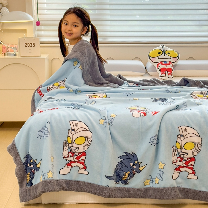 91家纺网 家纺一手货源 找家纺 （总）2025儿童毛毯双层加厚冬季北极绒小被子幼儿园午睡宝宝婴儿珊瑚绒学生毯子