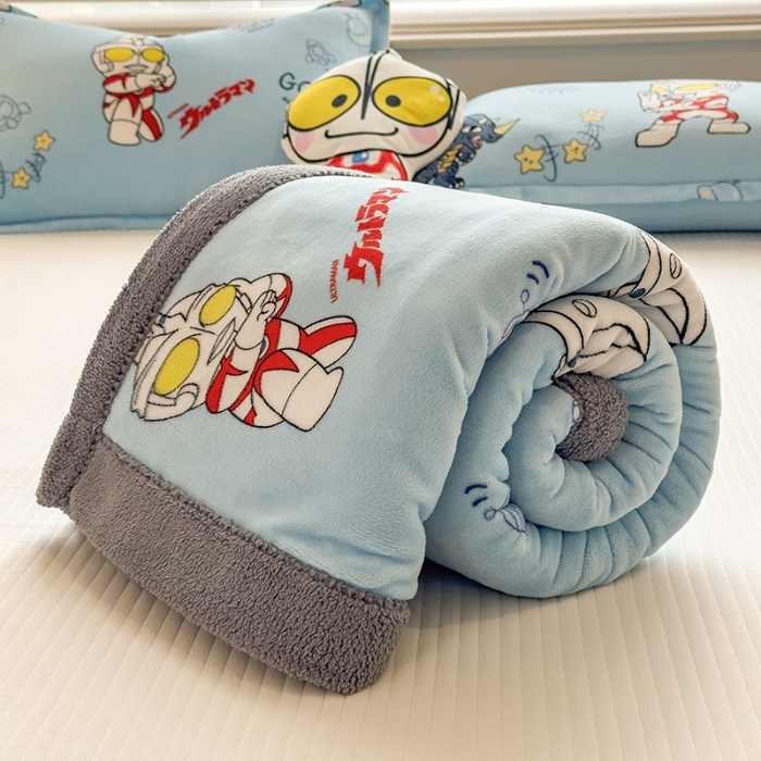 91家纺网 家纺一手货源 找家纺 （总）2025儿童毛毯双层加厚冬季北极绒小被子幼儿园午睡宝宝婴儿珊瑚绒学生毯子