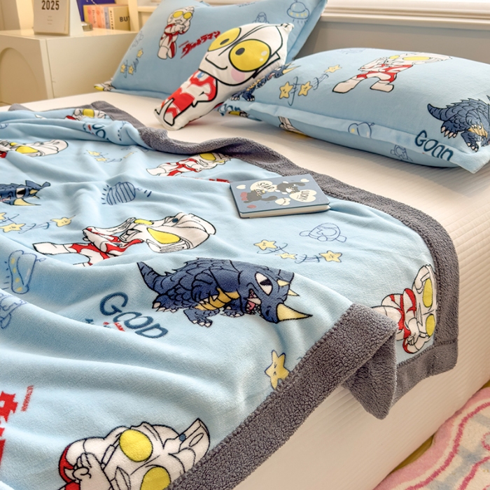 91家纺网 家纺一手货源 找家纺 （总）2025儿童毛毯双层加厚冬季北极绒小被子幼儿园午睡宝宝婴儿珊瑚绒学生毯子