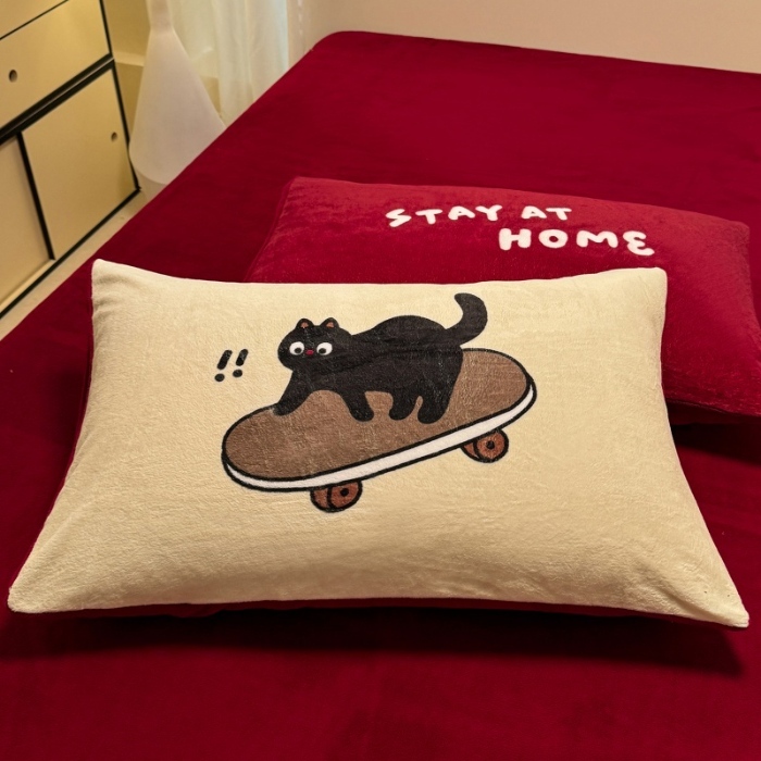 91家纺网 家纺一手货源 找家纺 （总）经年 2025爆款直播 高克重大版卡通牛奶绒四件套-