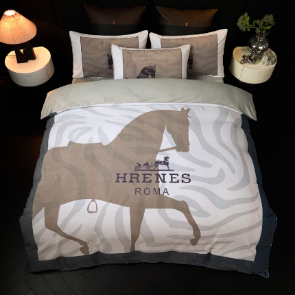 （总） 2025 专版花型 高克重A类全消光数码印花牛奶绒四件套9斤多-奥弗恩直播首选