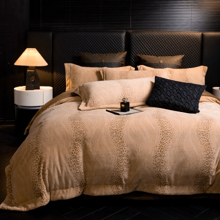 91家纺网 家纺一手货源 找家纺 （总）2025新款 专版花型 高克重9.2斤全消光A类印花牛奶绒四件套-有风直播首选